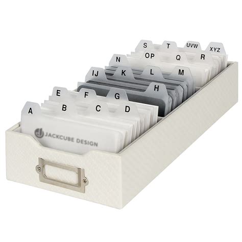 alphabetical business card holder